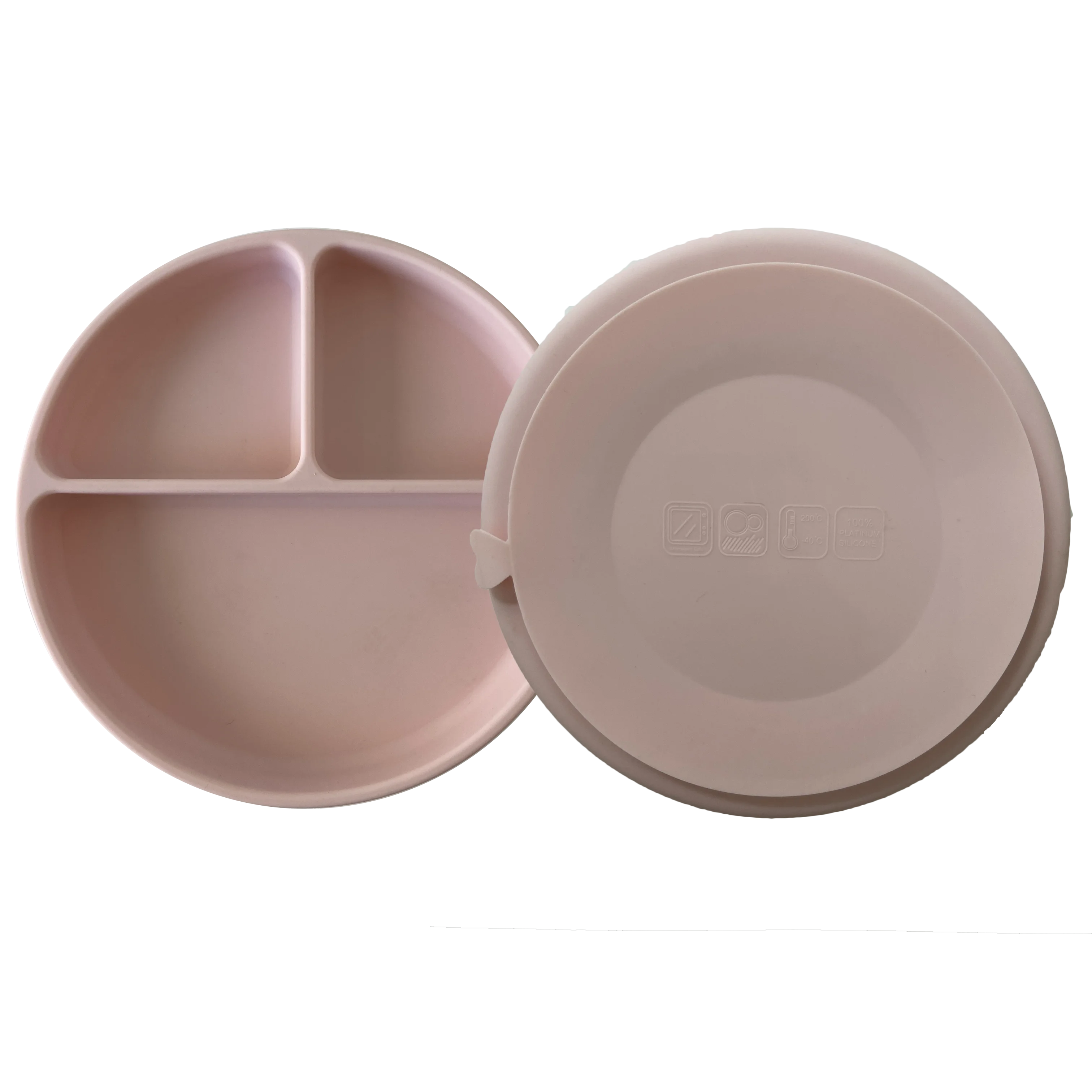 

BPA Free Food Grade Toddlers Silicone Suction Plate Divided Kid Suction Plate, Customized color