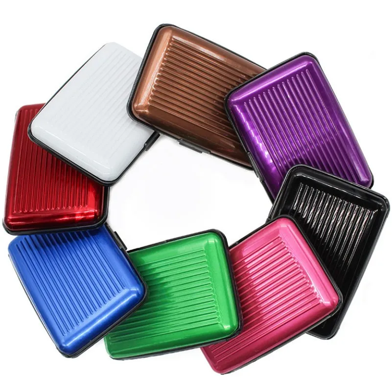 

Waterproof ID Credit Card Wallet Holder Aluminum Metal Pocket Case, Customized