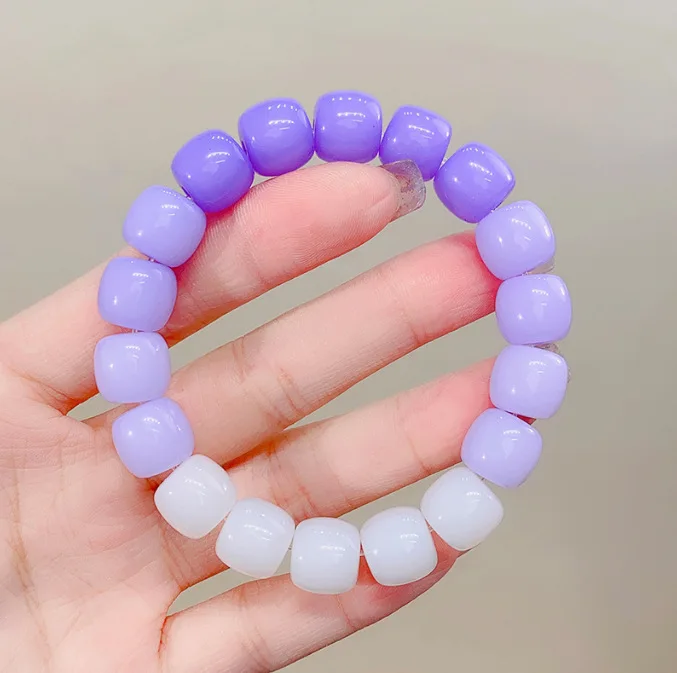 

Fashion Gradient Rose Quartz Crystal Healing Bracelet Wholesale Elastic Handmade Beaded Beads Bracelet