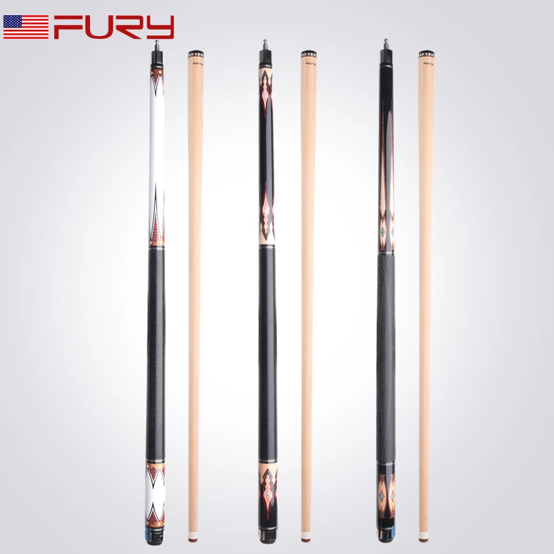 

Fury DE series 58'' billiard stick north American maple shaft center joint fashionable digital decal butt professional pool cue