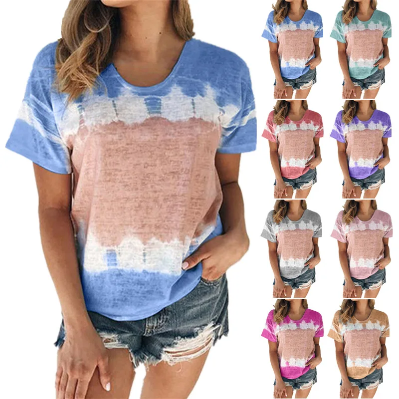 

Women's tie dye oversized three color bamboo t-shirt packaging, Custom