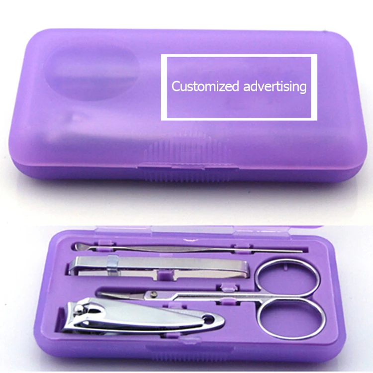 

automatic nail clipper scissors manicure travel set nail cutter clipper suit tools with logo prints, Colourful