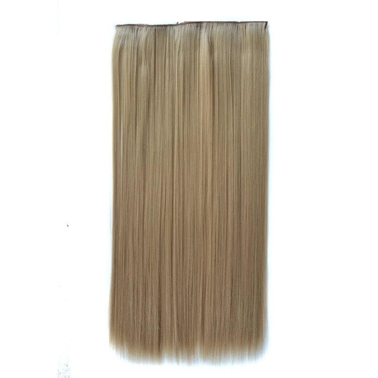 

High Quality One-piece Seamless Five-clip Wig Long Straight Human Hair Piece