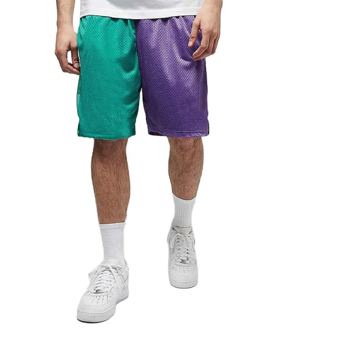 

Basketball Sport Shorts Men Mesh Loose Short Running Shorts Hip Hop Contrast Color Training shorts, Custom color
