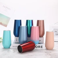 

Insulated tumbler cups Double Wall Stainless Steel 6oz Champagne Flute Wine Tumbler/glass/wine cup