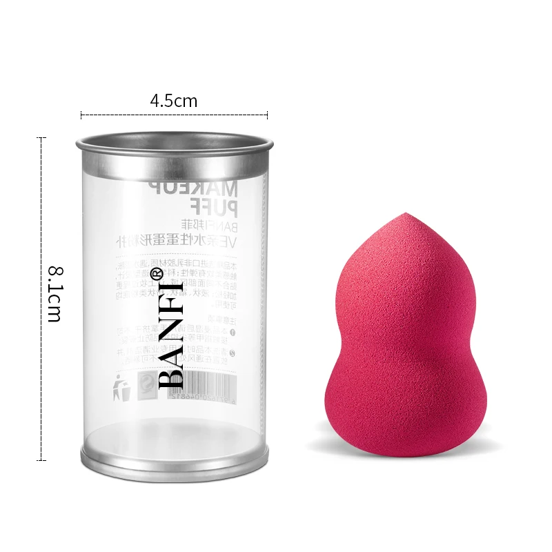 Banfi Private Label Cosmetics Sponge Makeup Popular cucurbit shape Pink Gourd Cosmetic Puff Make Up