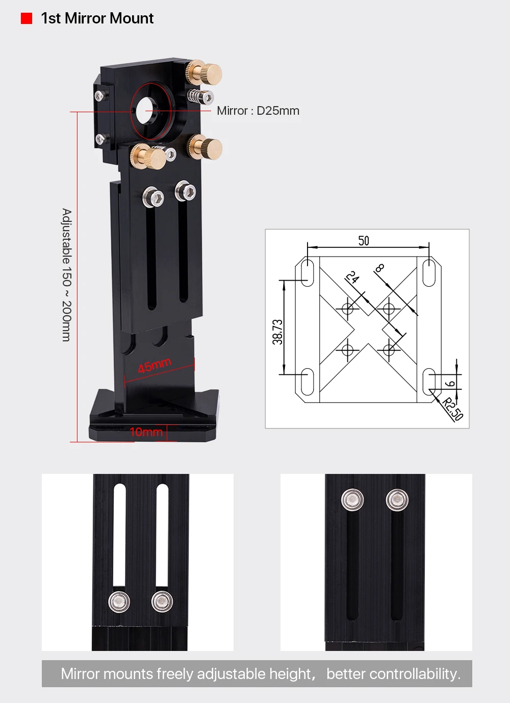Cloudray Cl35 C Series Laser Head Whole Sets With Znse Laser Focus Lens And Mo Si Reflective Mirrors 25mm Buy Laser Head Lens Sets Ii Vi Laser Lens 63 5 Laser Lens Product On