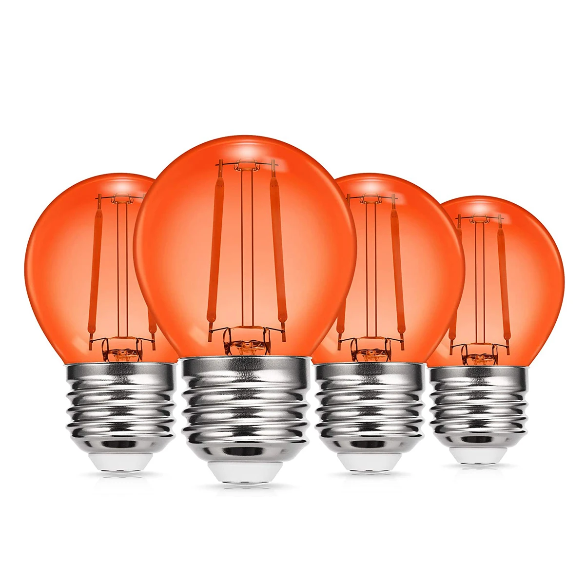 Orange LED Light Bulb 2W G45 LED Filament Light Bulb for Holiday Decoration
