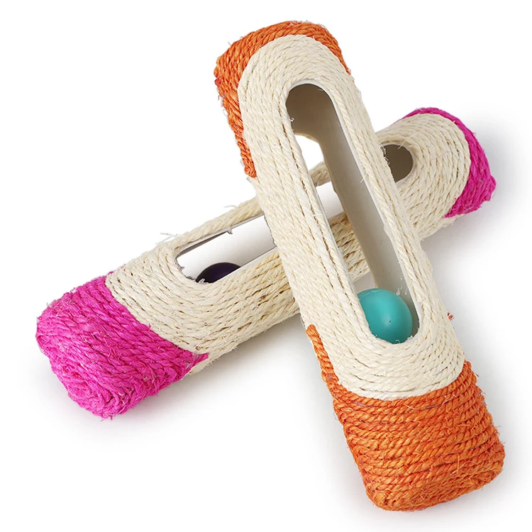 

High Quality Sisal Scratching Cat Toy with Balls, As pictures