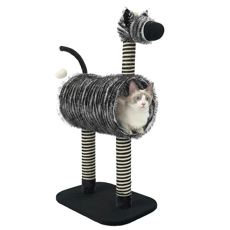 

Zebra Unique Removable Modern Climbing Large Custom Outdoor Cat Tree, Black