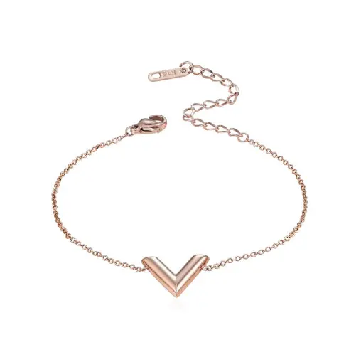 

3-color 3D Geometric Charm Bracelet V-shaped Bracelet for Women
