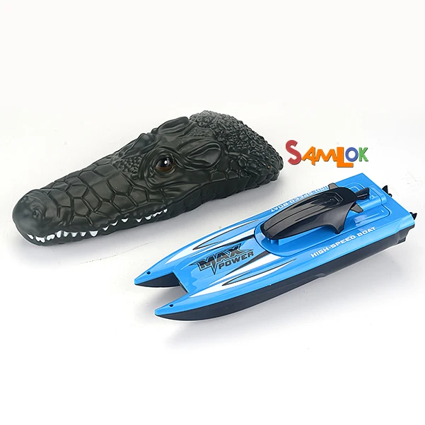 

Flytec V002 Rc Boat Toy 2.4g Remote Control Electric Boat For Swimming Pool Float With Simulation Crocodile Head Spoof Toy