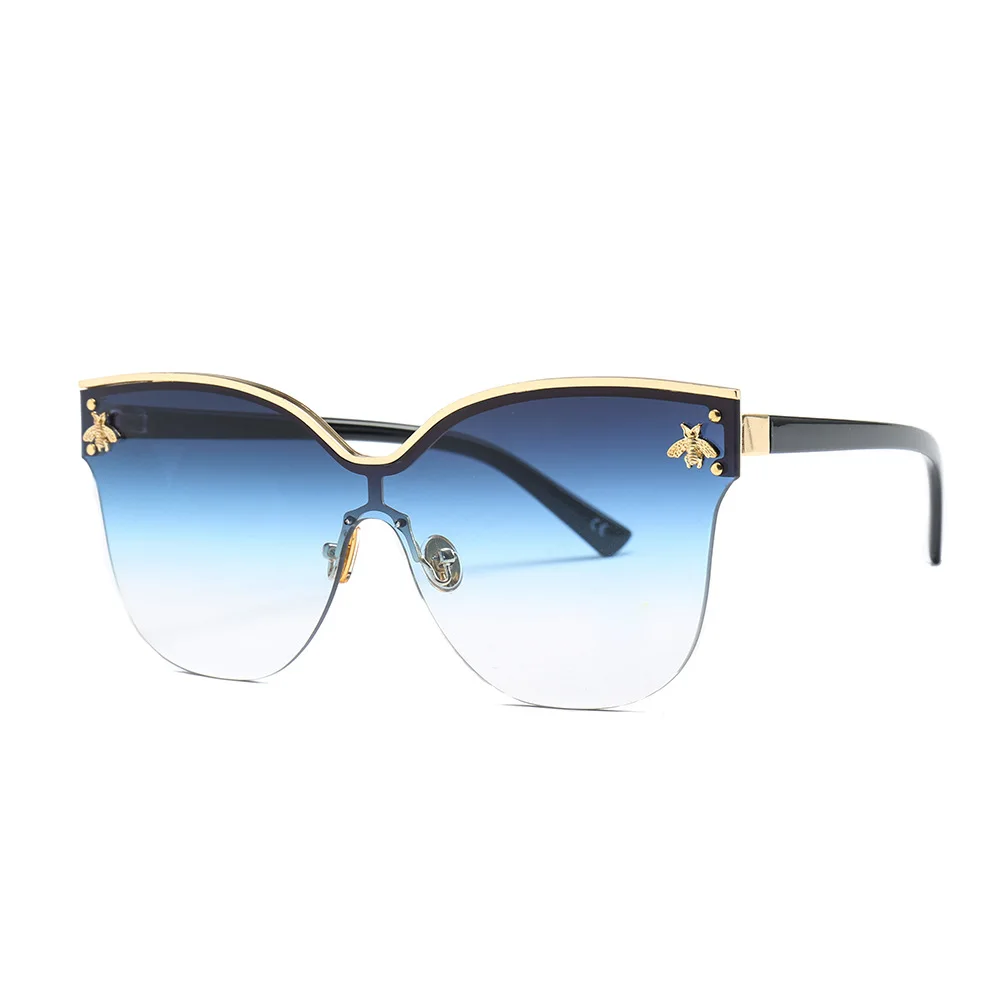 

Fashion rimless oversized sunglasses bee sun glasses women