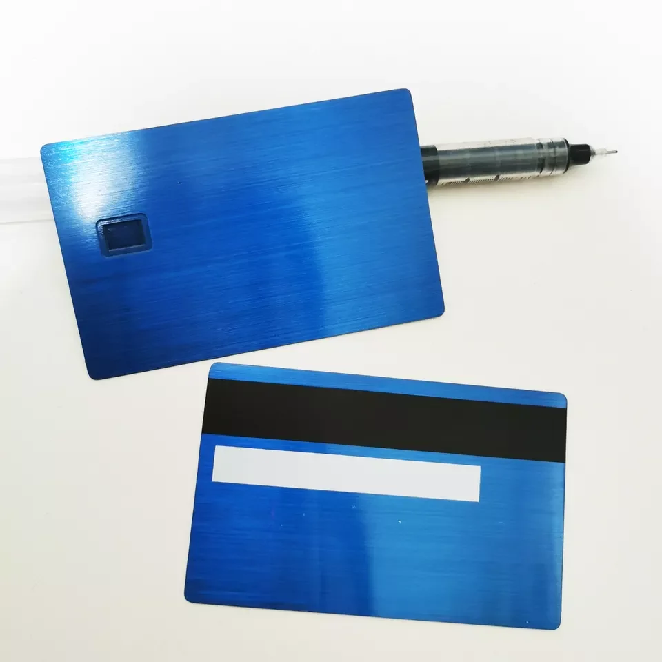 

cheap price wholesale 4442 chip slot Hico Magnetic Stripe colorful blank metal credit cards for laser engraving