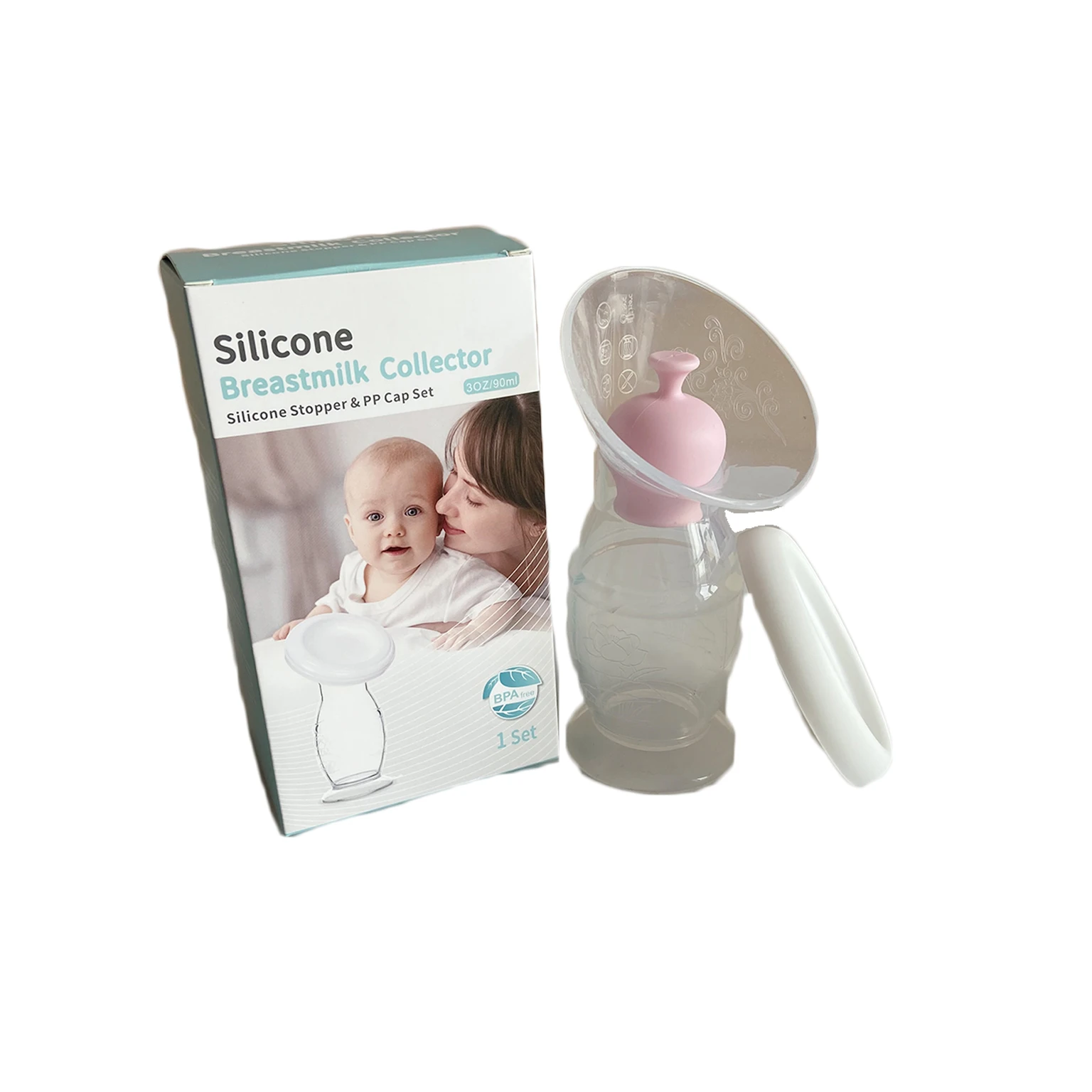 

BPA Custom Milk Saver Stopper Suction Manual Silicone Portable Breast Pump with Lid, Customized color