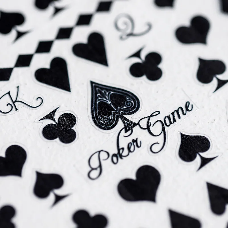 

Hot selling 5D Playing Card Nail Stickers Nail Art Sticker Fashion Color Playing Card Stickers