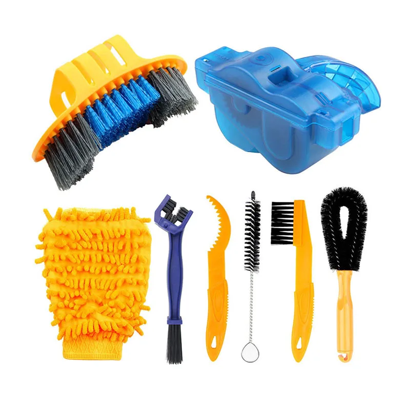 

Bike Clean Machine Brushes Cycling Cleaning Kit Bicycle Brush Maintenance Tool for Mountain, Road, City, BMX