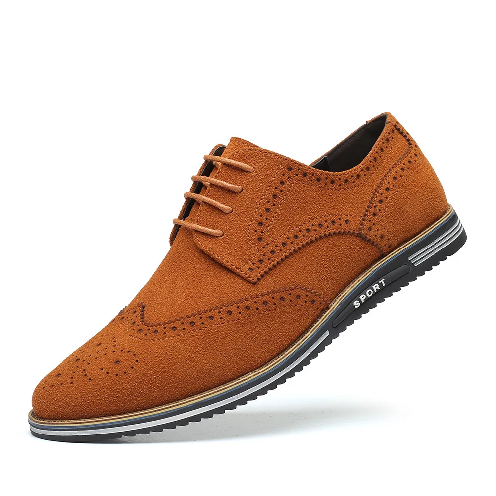 

sh11720a 2021 Spring Suede Leather Men Shoes Oxford Casual Shoes Classic Sneakers Comfortable Footwear Dress Shoes Large Size