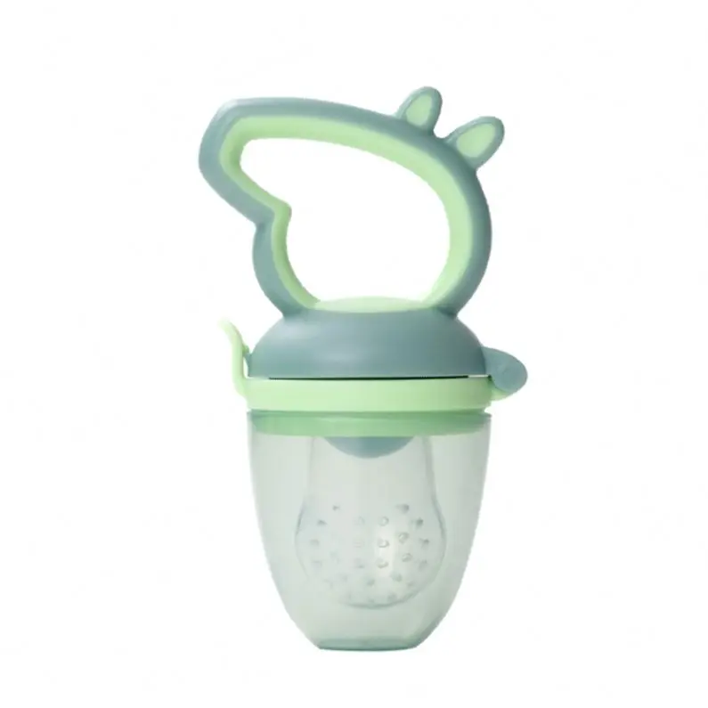 

Amazon High Quality Baby Fresh Food Feeder Nipple Natural Baby Fruit Food Feeder Pacifier With Cover Holder, Customized color