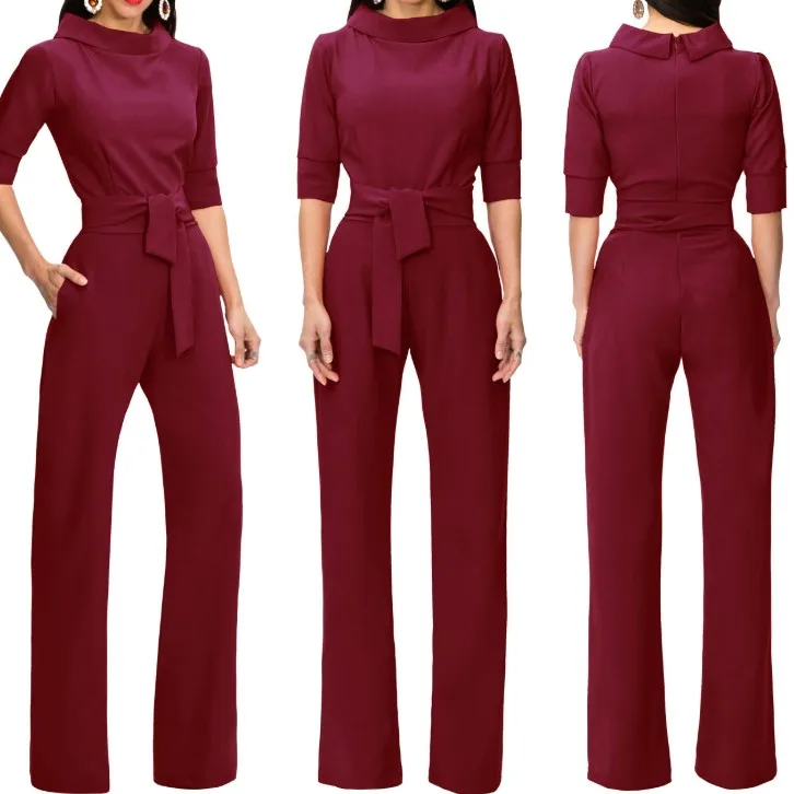 

Wholesale Price Latest Design Delicate Women Autumn Jumpsuit Formal Jumpsuit
