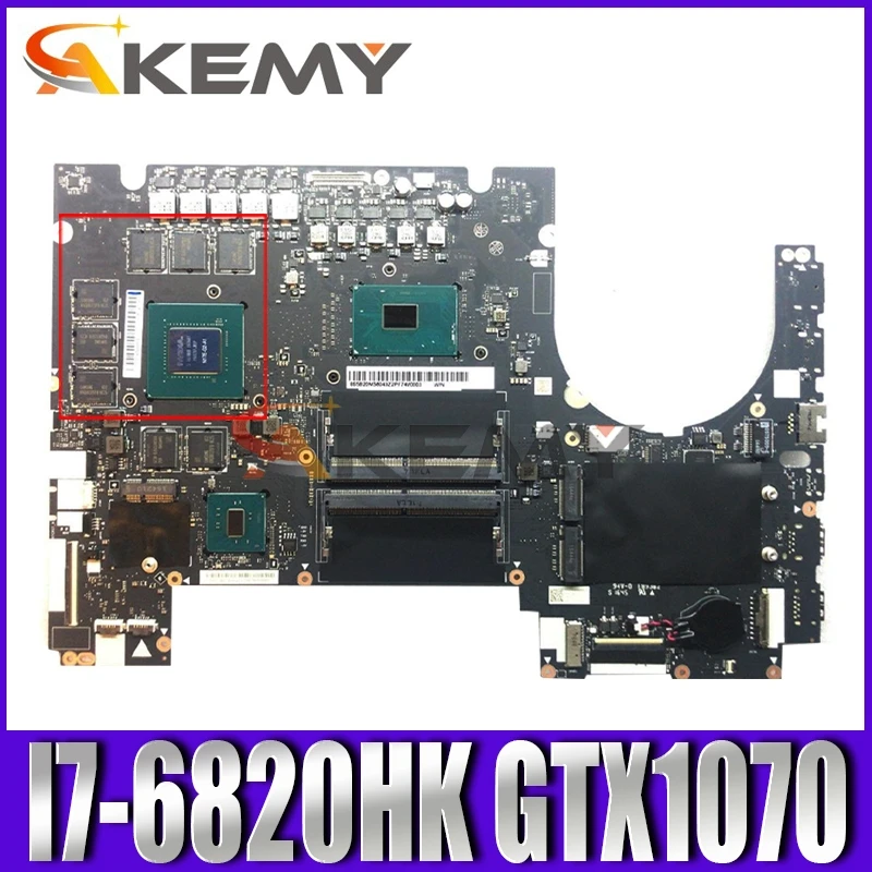 

Akemy DY720 NM-B151 For Y910-17ISK Notebook Motherboard CPU I7 6820HK GTX1070 8GB GPU DDR4 100% Test Work