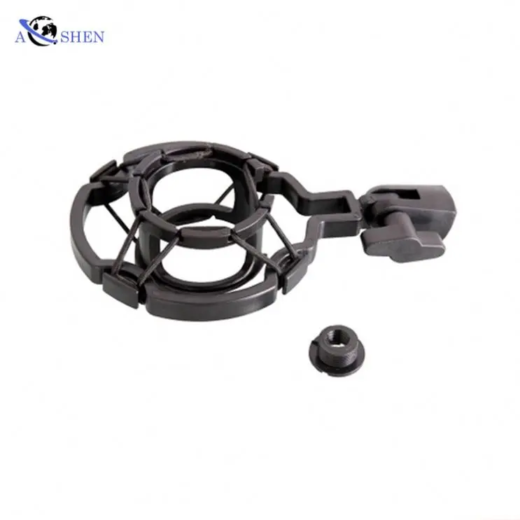 

Factory Price Plastic Recording Mic shockmount Holder 4.6cm Microphone Shock Mount, Black