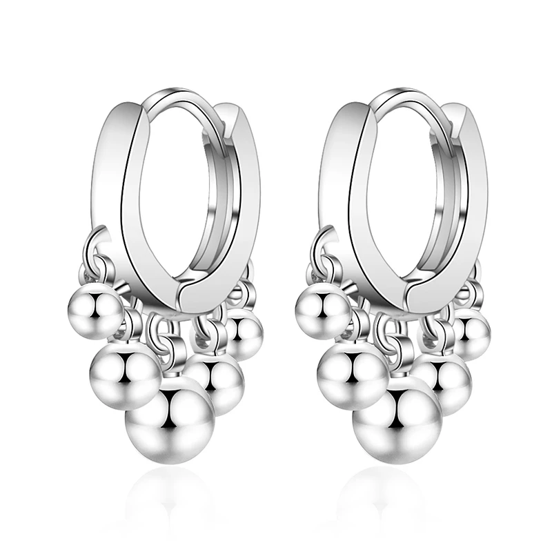 

ENSHIR Fashion Multi Small Beads Gold Hoop Earrings Tassel for Women Minimalist Jewelry, Gold/silver