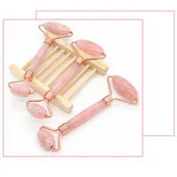 

Hot Jewelry Rose Quartz Natural Jade Roller Beauty Anti-Aging Spa Tool Facial Massage Bar