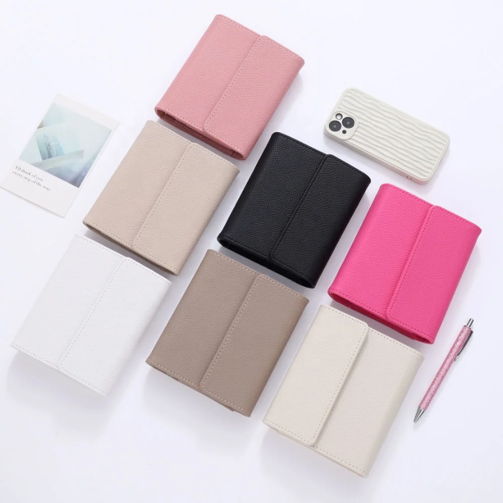 

Hongbo New Best Selling Pebble Leather Loose-Leaf A7 Budgeting Ring Binder as Leather Envelope with Cash Stuffing Bags Available