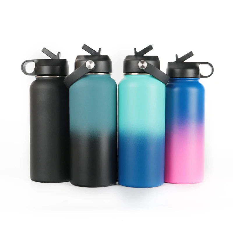 

40 oz stainless steel wide mouth thermos vacuum flask best waterproof sports Keep cold water bottle with straw lid, Customized colors acceptable