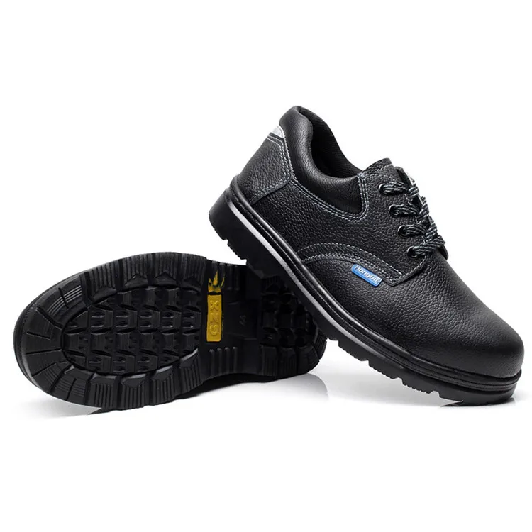 

Hot selling professional iron toe anti-smash anti-stab for industrial work and construction work safety shoes, Black