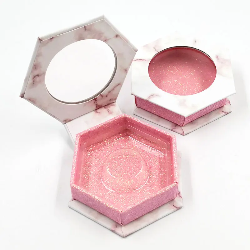 

Top selling marble eyelash packaging in large stock Sinmeiyi