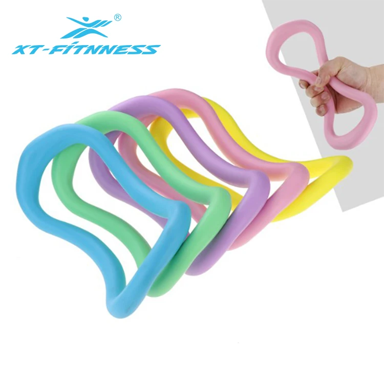 

Fitness exercise tool soft tpe circle ring for yoga stretching training, Pink,blue,green,yellow,purple