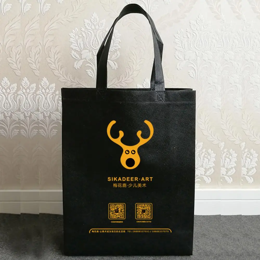 

Wholesale custom logo eco-friendly recycle reusable foldable Vertical section non woven shopping bag, Color