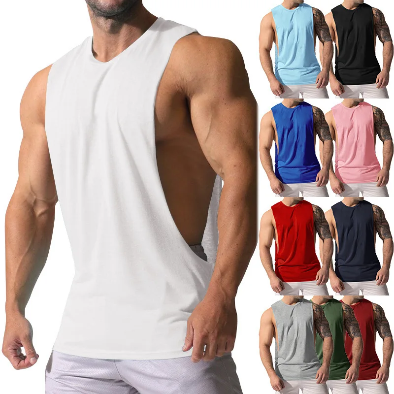 Custom Logo Blank Athletic Bodybuilding Tank Top Men Gym Oversize Workout Sports Tank Tops for Men