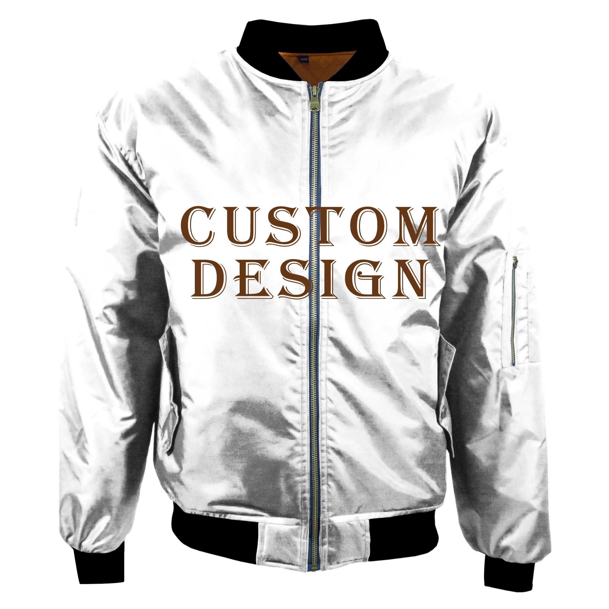

2019 Winter Wholesale Eco-friendly Thicken Windproof Custom Bomber Jacket