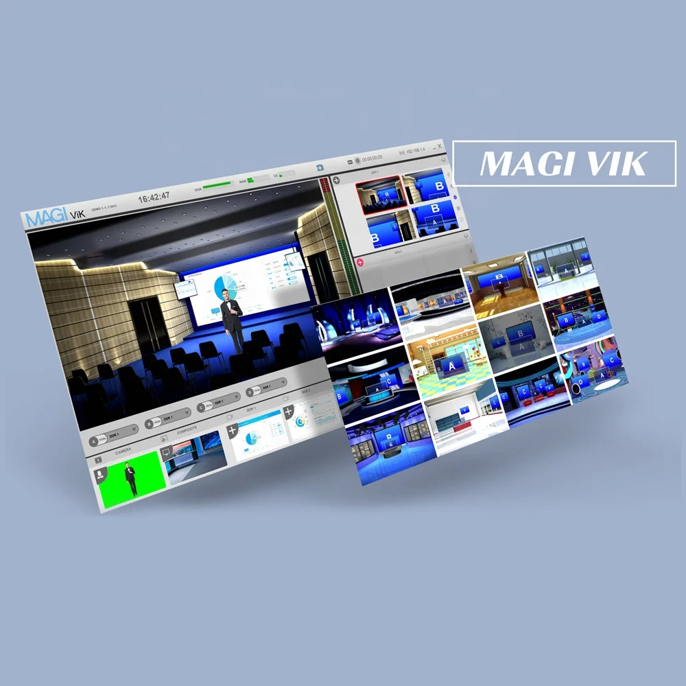 

Oton MAGI VIK 4K UHD 3D Virtual Production System Support Camera Capture Full NDI IP Stream DDR Graphics