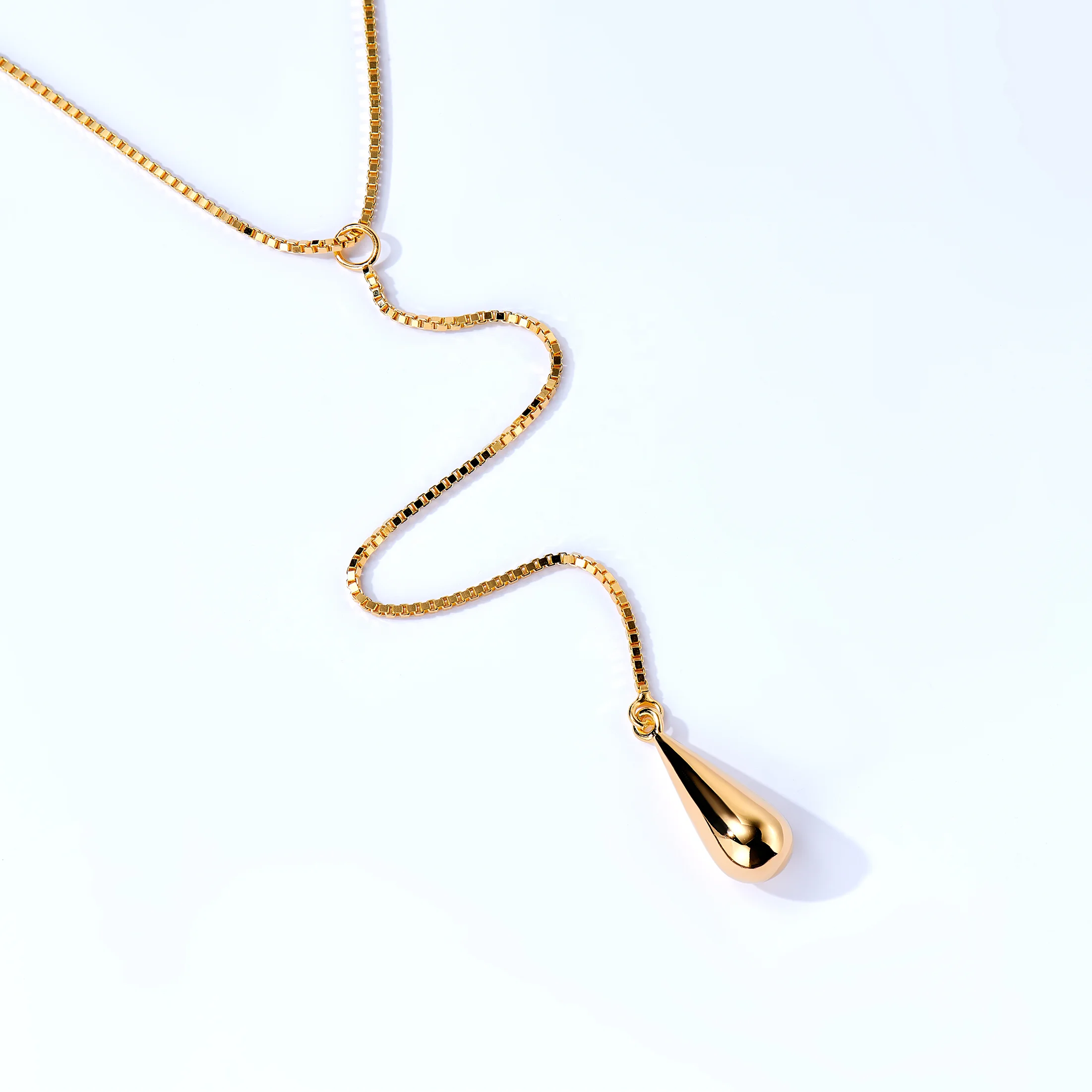 

Water drop pendant gold woman necklace