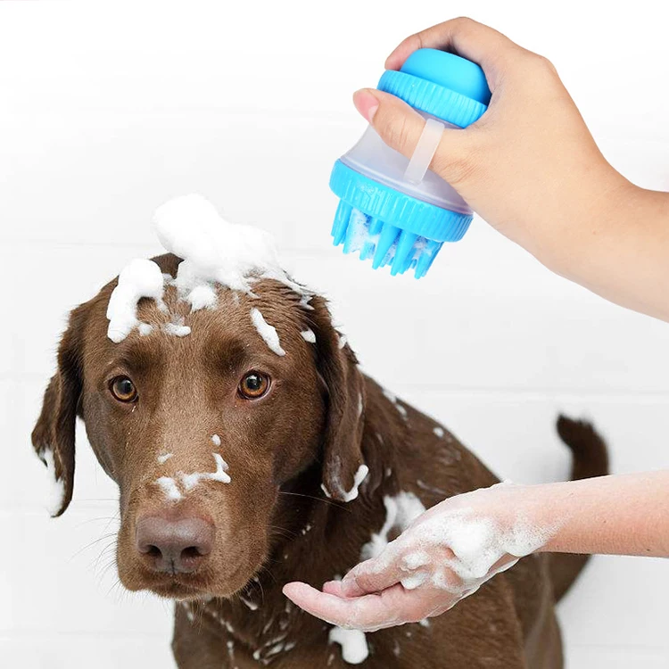 

Multifunction Silicone Pet Brush Bath Tools For Dog, Green