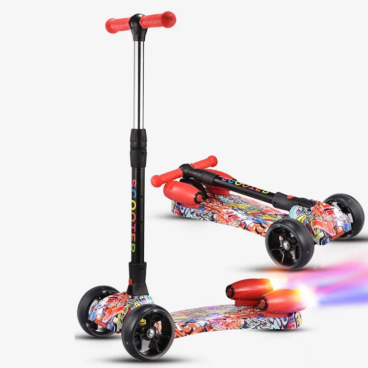 

2021 factory wholesale price foldable for Black Friday with 3 wheel mobility children sprayed scooter with music