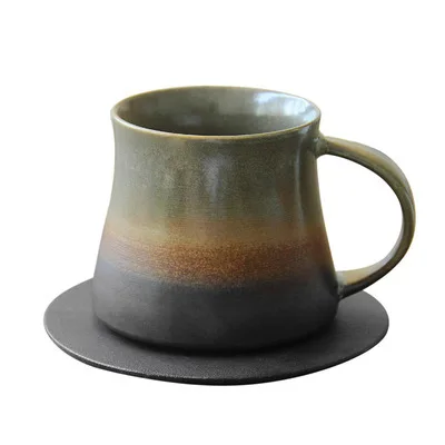 

Zogifts Ombre Color Ceramic Cup sanding Japanese retro art simple mug