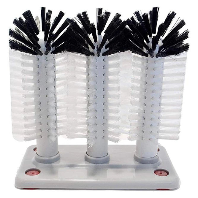 

3pcs Glass brush bottle brush with suction