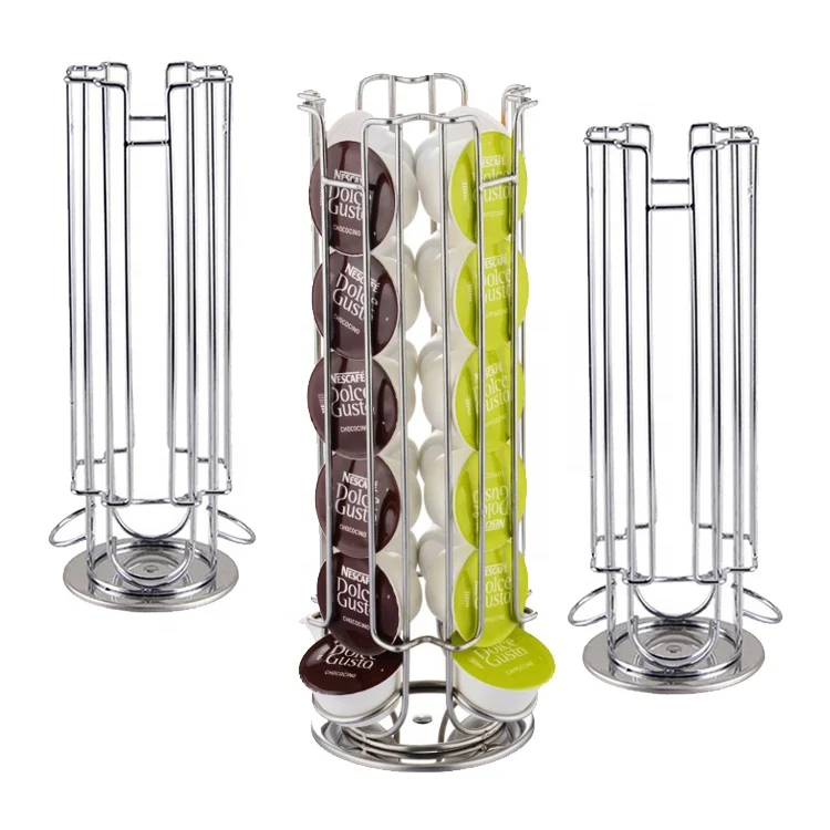 

New style dolce gusto metal 24 coffee dispenser shelf capsule display holder pod stand rack