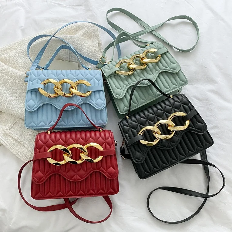 

Wholesale Small Hand Bags Women Handbags Ladies Shoulder Luxury PU Leather Bags Chain Purses 2022