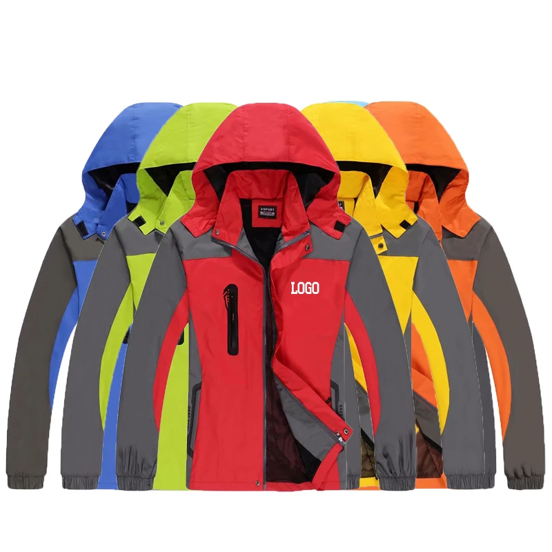 

Custom autumn winter thin outdoor windbreaker waterproof warm men's jacket custom logo printing work clothing coat