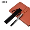 Custom logo rectangular multicolor double-sided drawstring beam gift pen bag metal signature pen set