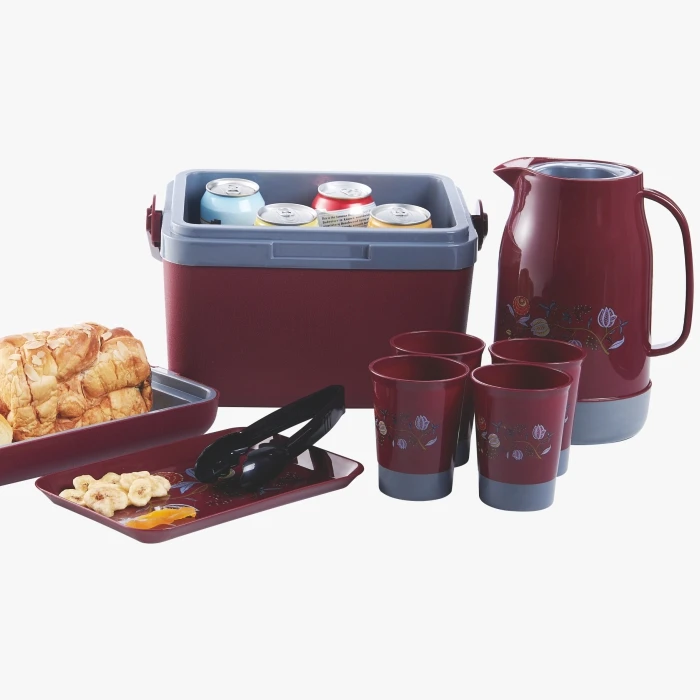 

8pcs camping cooler and jug set with cups