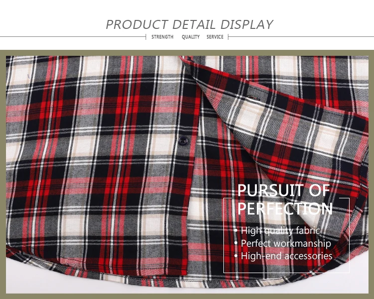 Color Optional Casual 100% Cotton Long Sleeve Wholesale Check