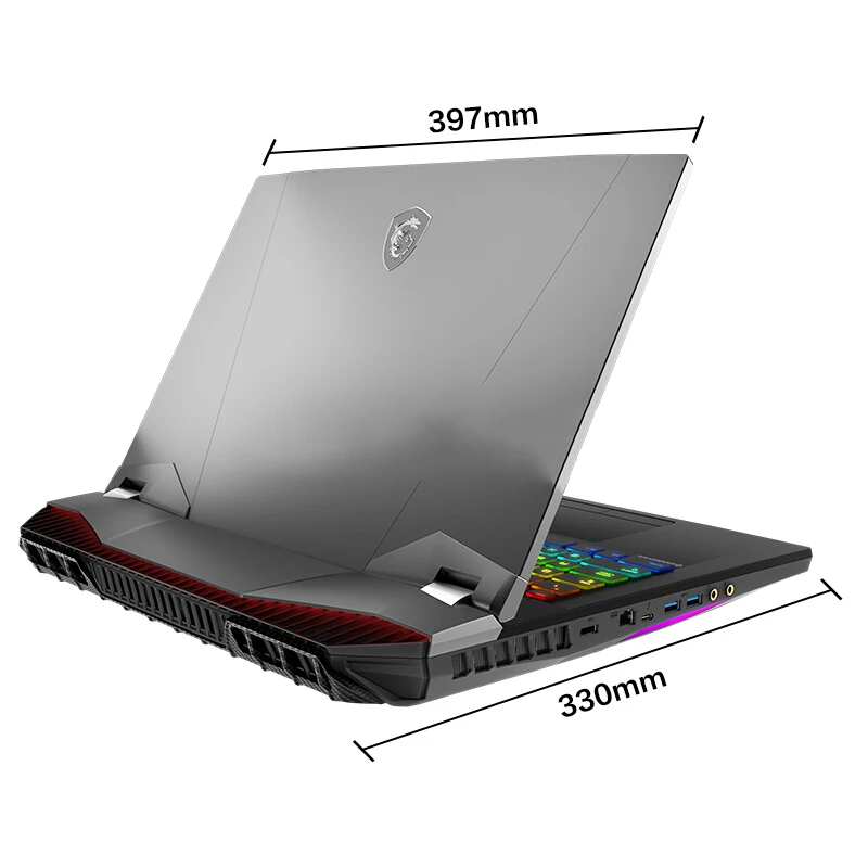 

100% Original MSI GT76 Titan DT 10SGS-010 gaming laptop 17.3 inch 4K UHD IPS screen i9-10900K RTX2080 super 64G 1T SSD+1T HDD, Black+gray