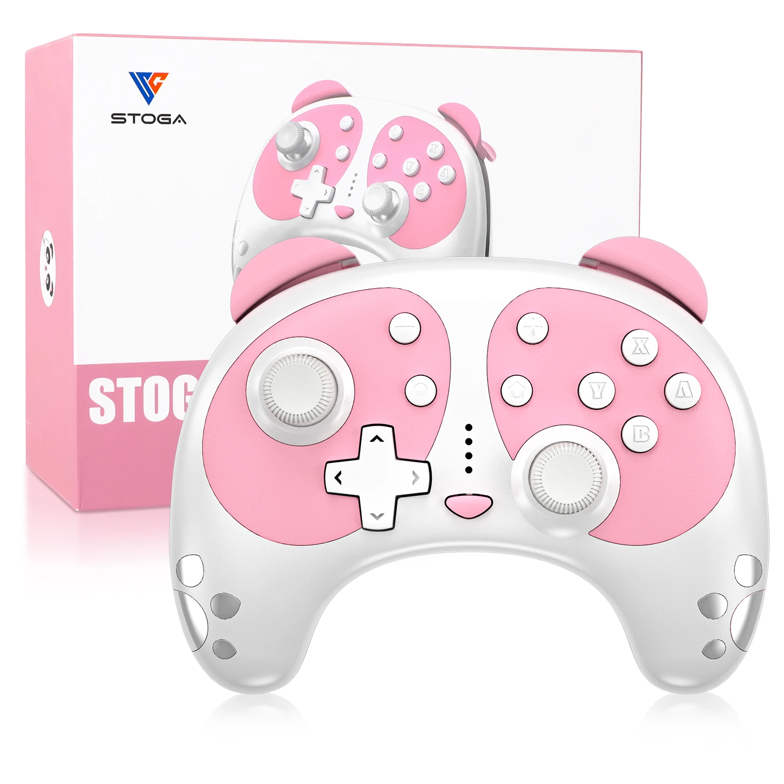 

Fast play NFC double vibration Automatic girl pink Panda switch pro controller